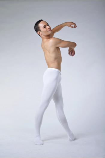 Dance tights for men Ballet Rosa Vincent white - Mademoiselle Danse